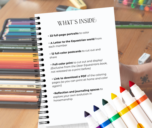 PRE ORDER - Dear Equestrians - Collective Coloring Book
