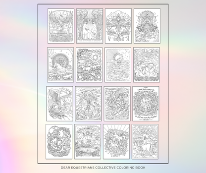 PRE ORDER - Dear Equestrians - Collective Coloring Book