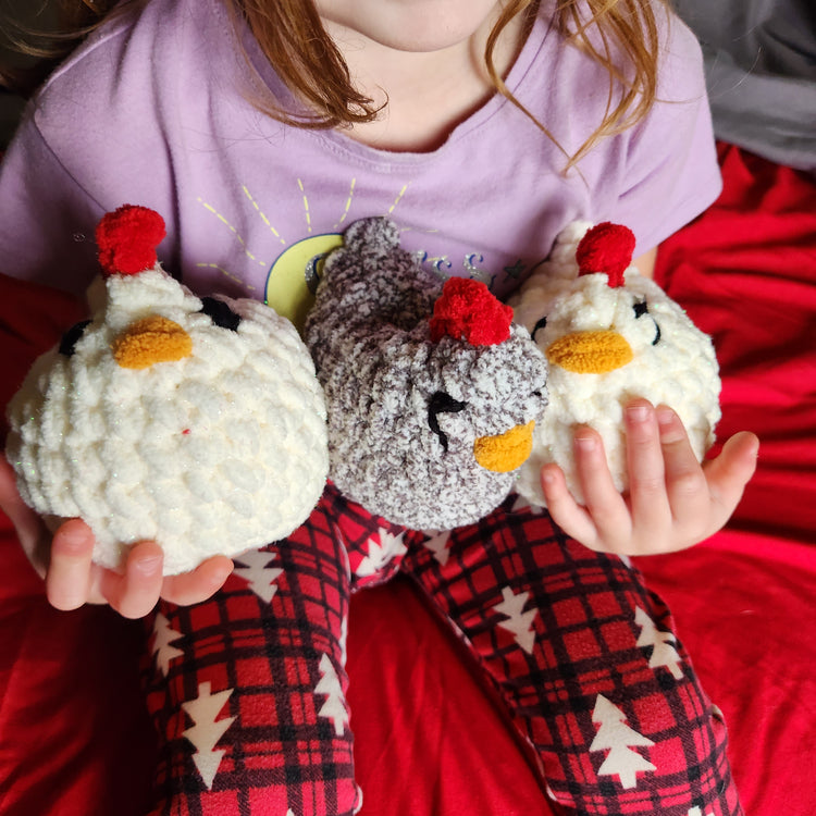 Handmade Crochet Chickens