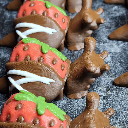 3D Printed Magnetic Chocolate Covered Strawberry Snails