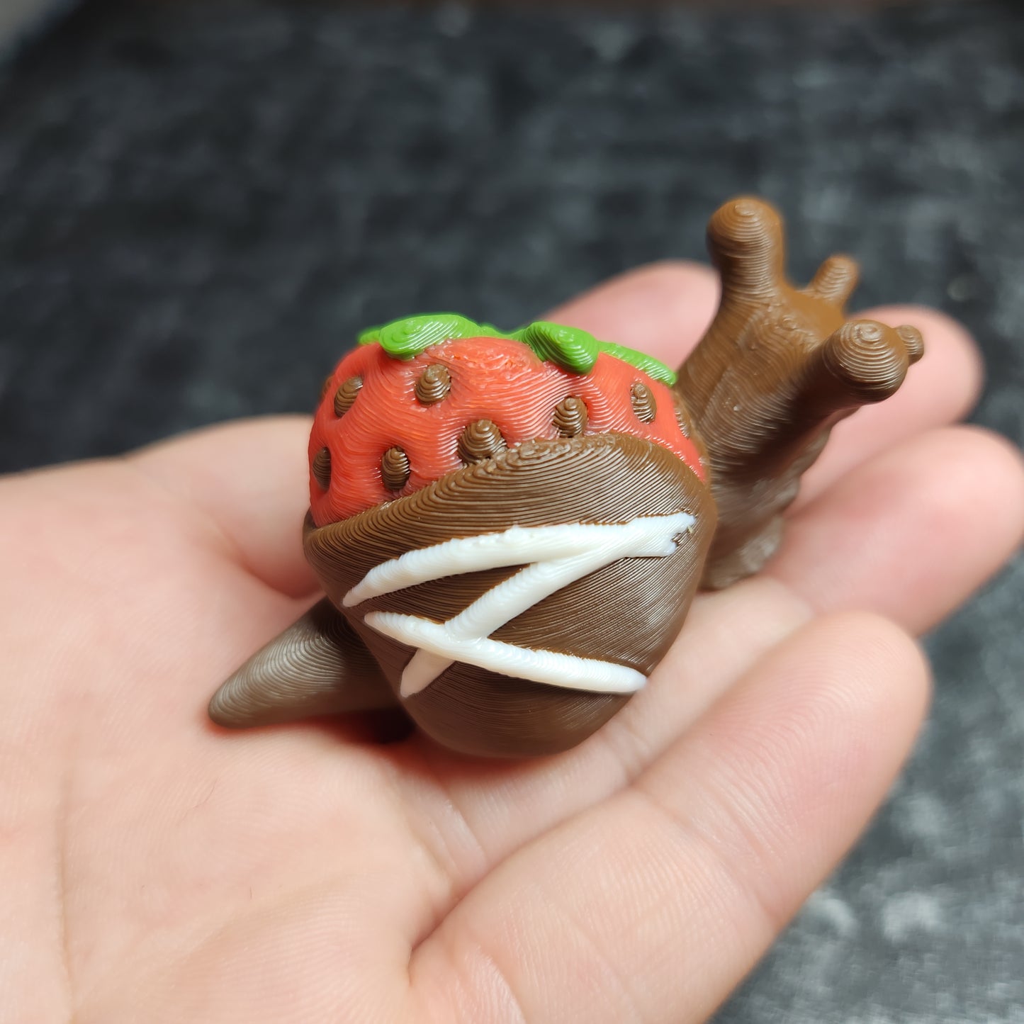 3D Printed Magnetic Chocolate Covered Strawberry Snails