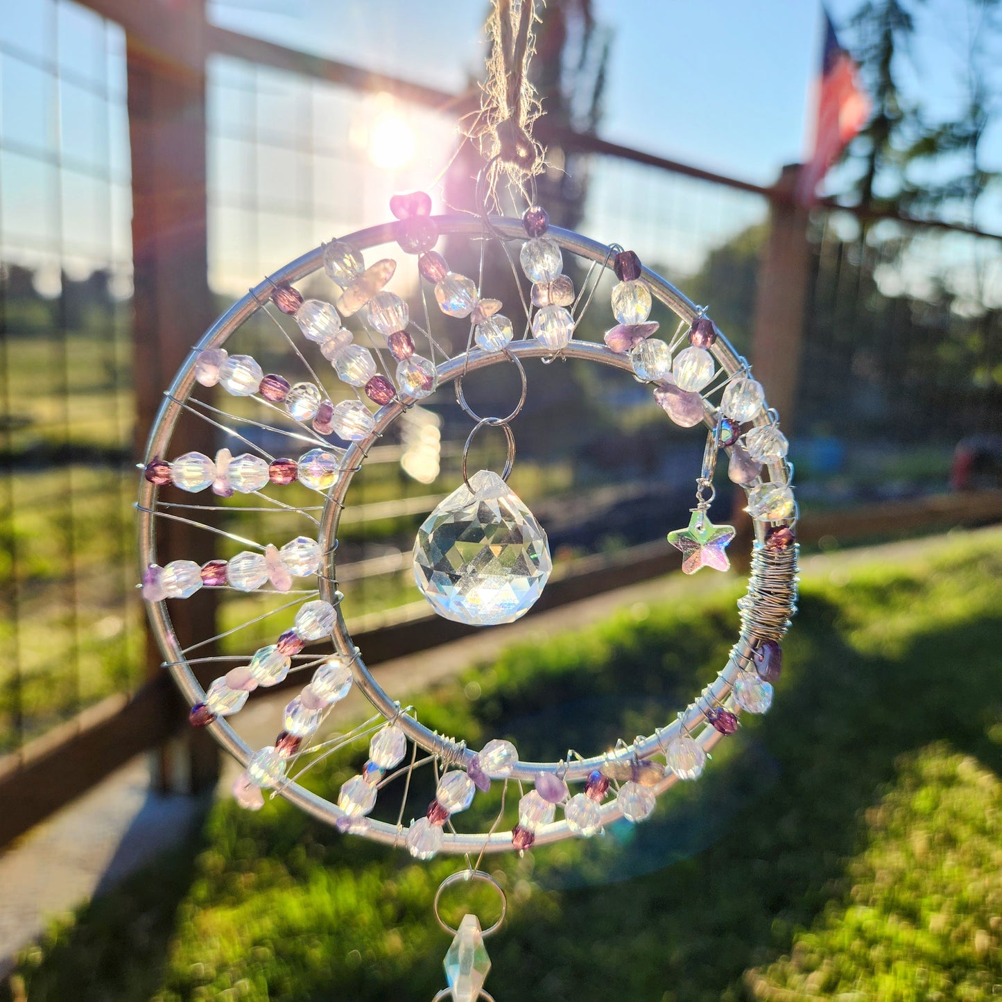 4" Moon and Star Suncatcher