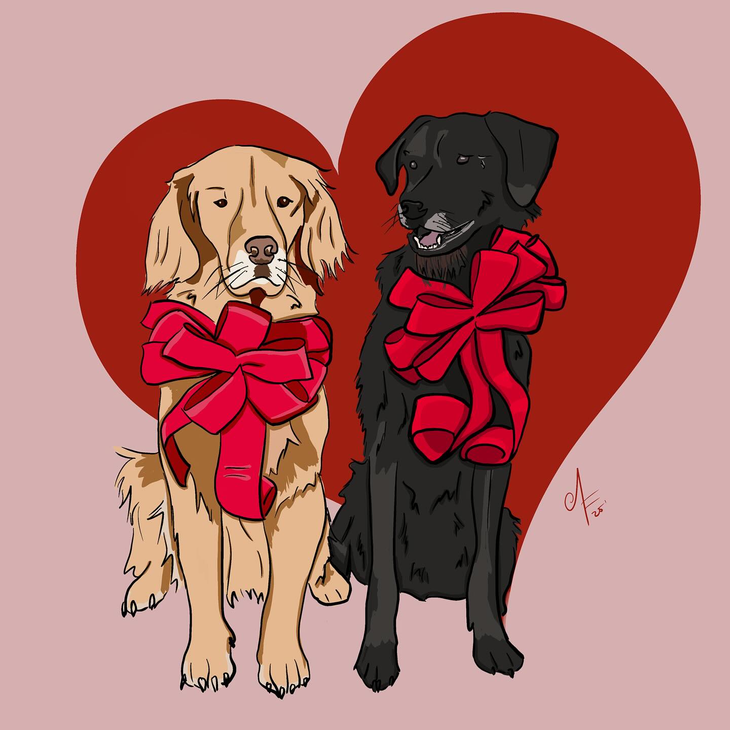 Custom Colored Pet Portrait