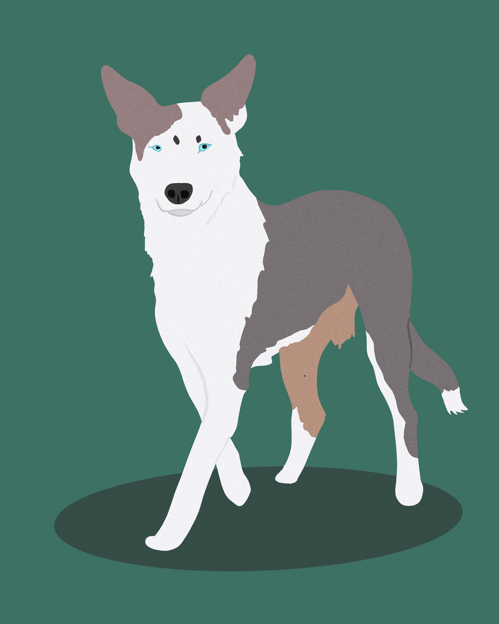 Custom Colored Pet Portrait