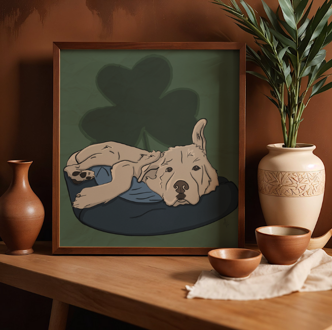 Custom Colored Pet Portrait