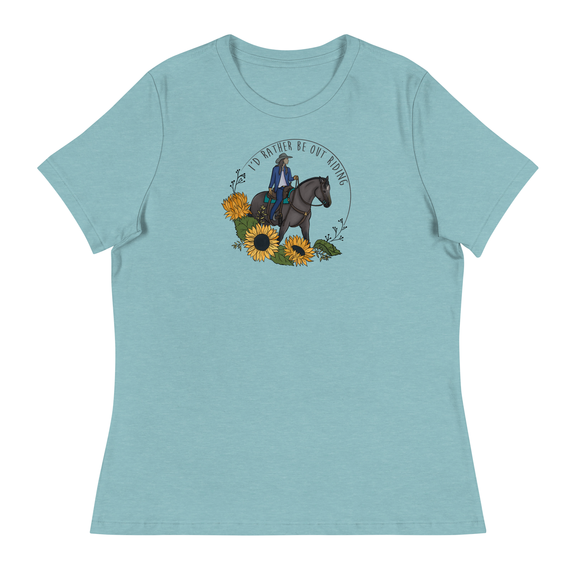 Rather Be Riding Text | Women's Relaxed T-Shirt