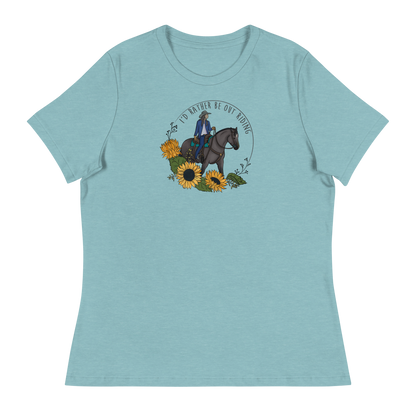 Rather Be Riding Text | Women's Relaxed T-Shirt