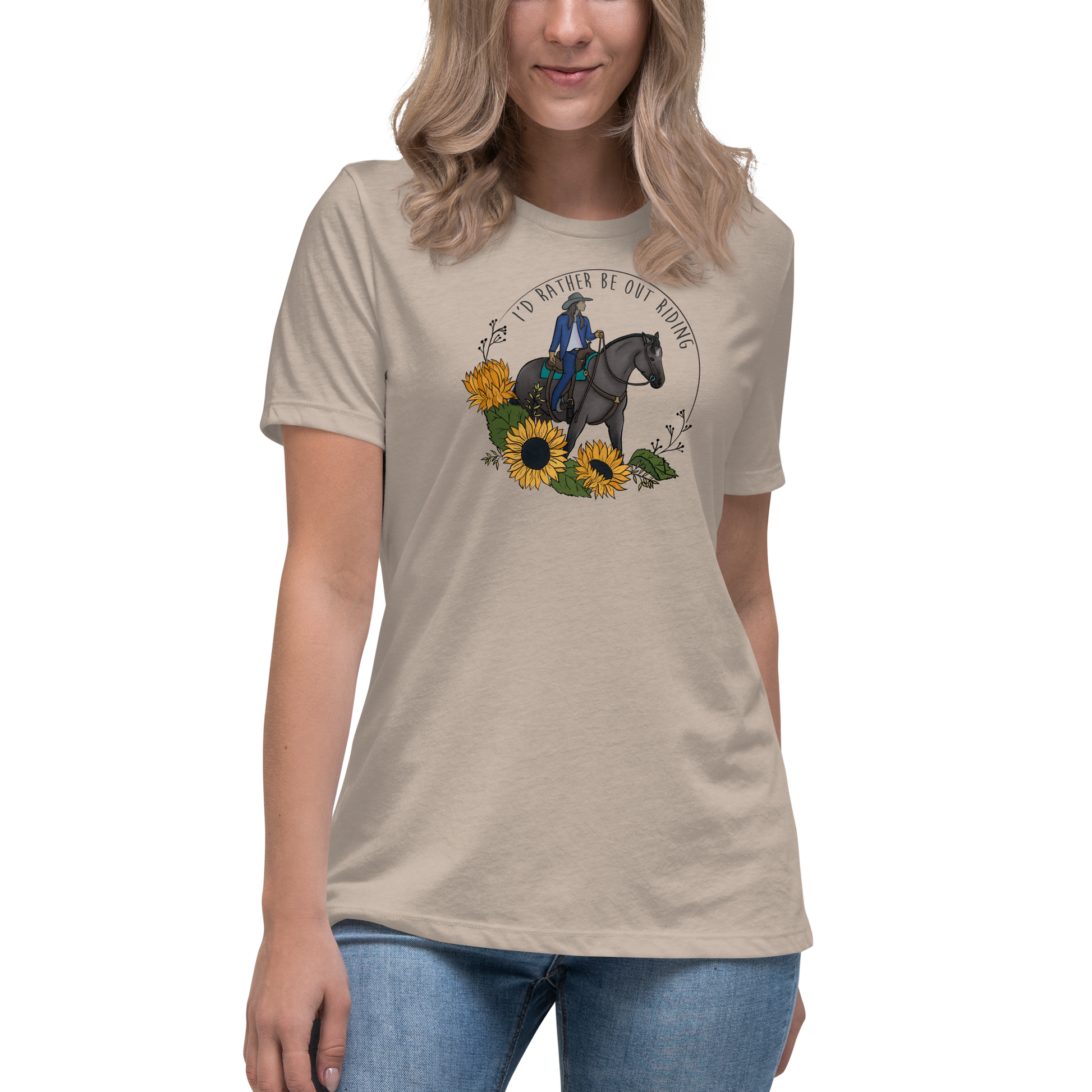 Rather Be Riding Text | Women's Relaxed T-Shirt